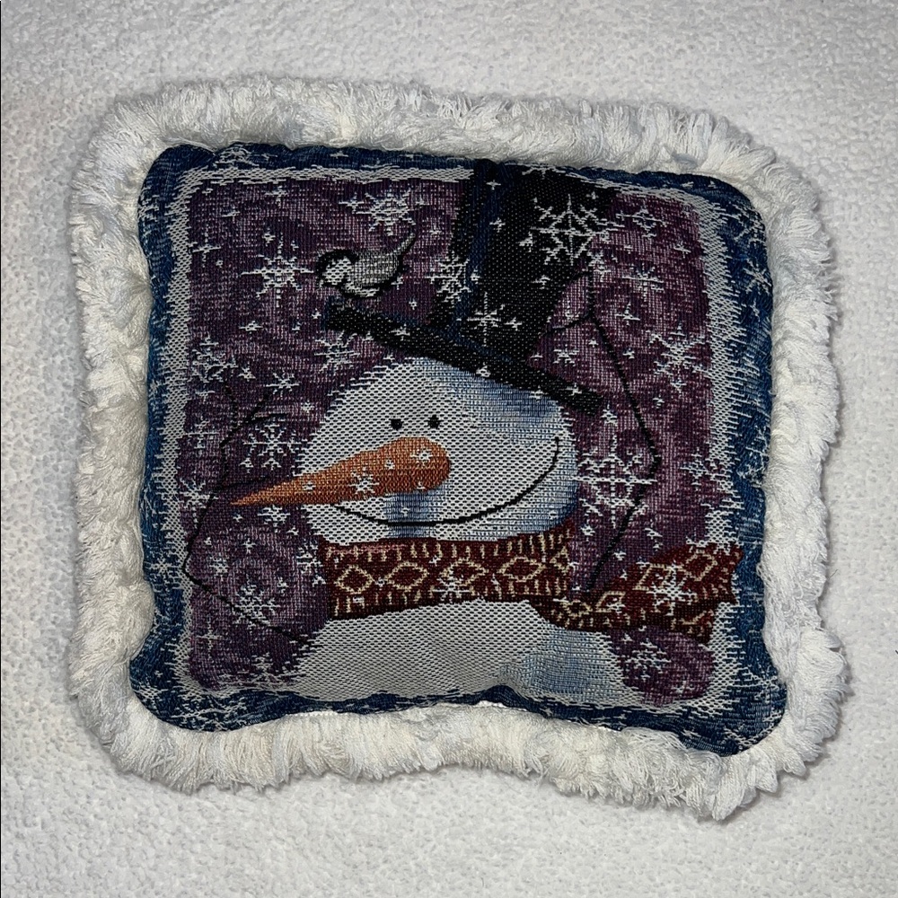 Festive Snowman Decorative Pillow